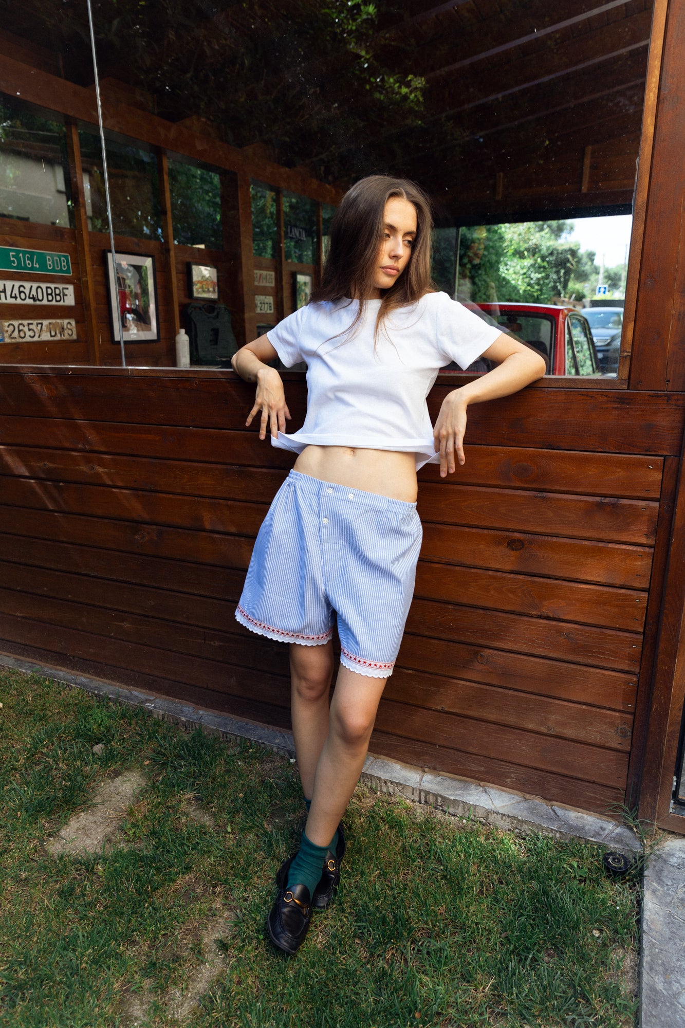 Bardot Striped Blue Pants