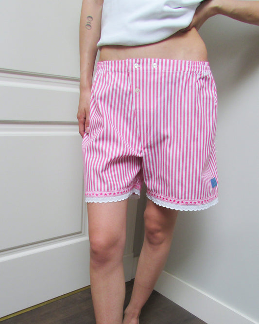 Bardot Striped Fucsia Pants