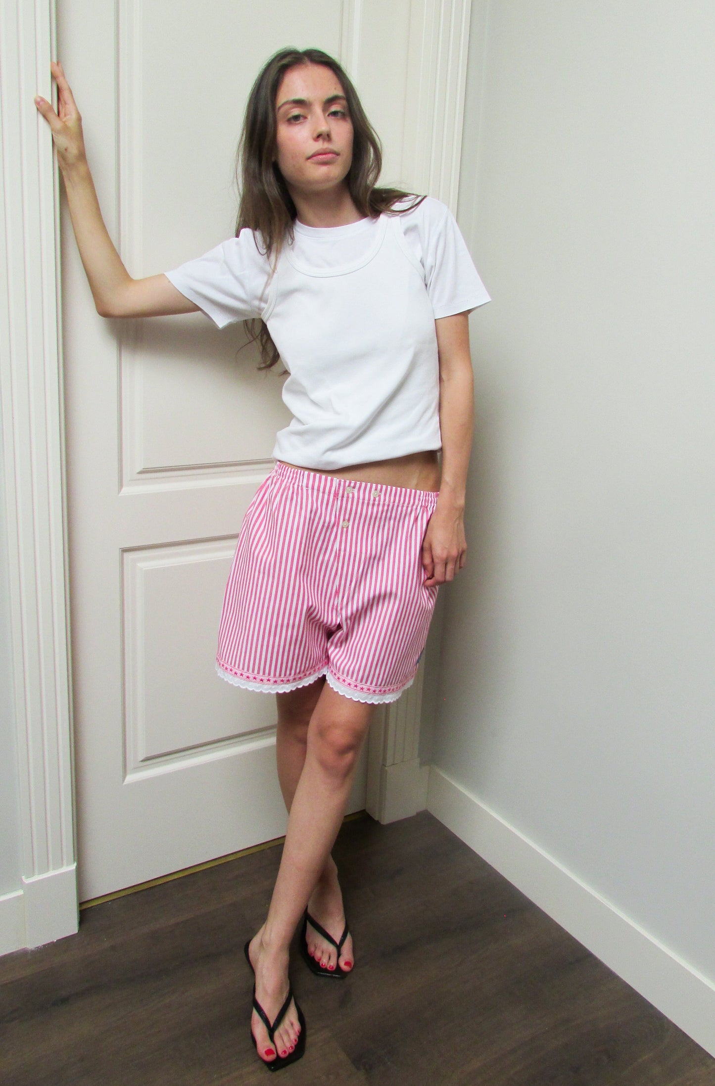 Bardot Striped Fucsia Pants