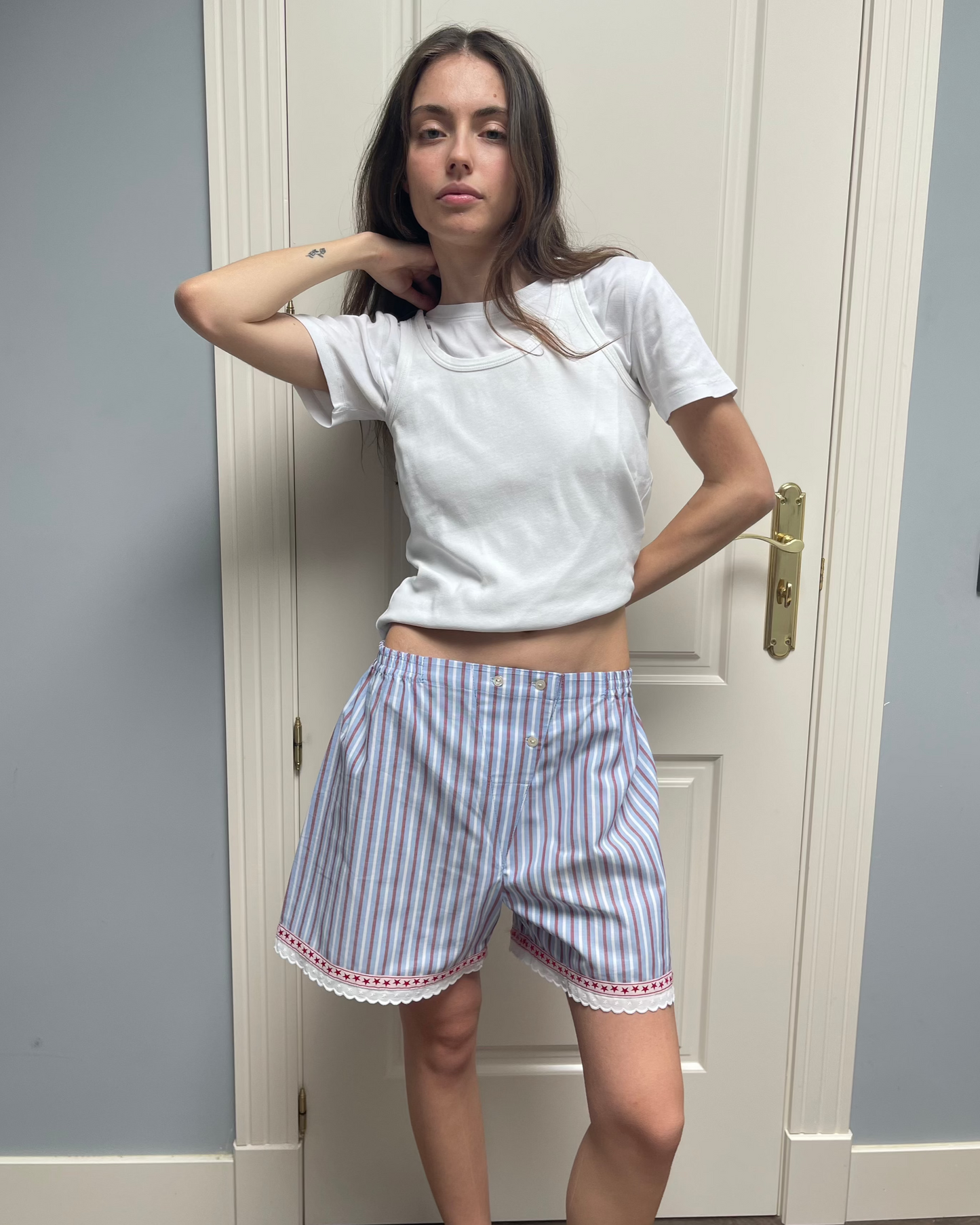 Bardot Striped Red Pants