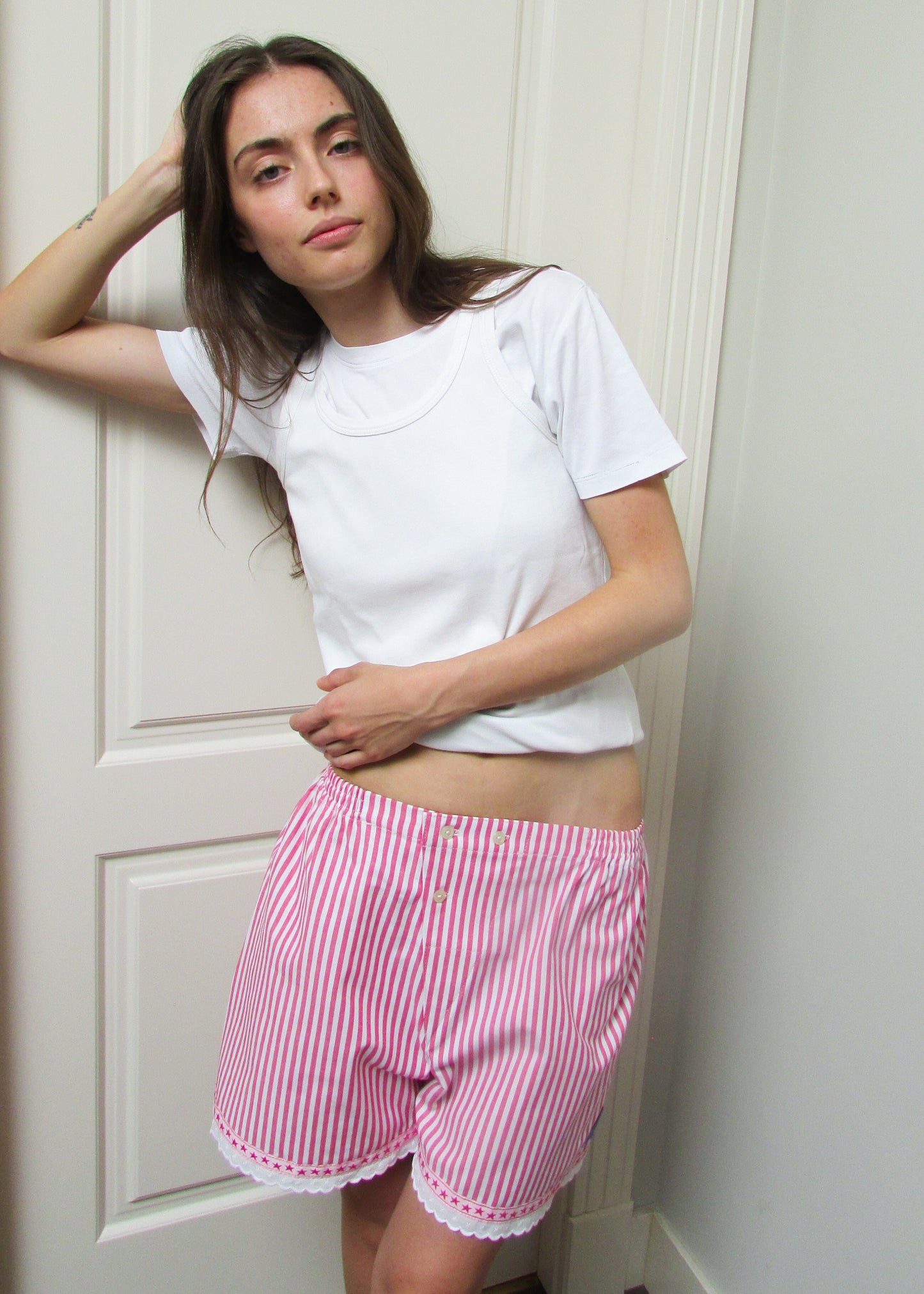 Bardot Striped Fucsia Pants