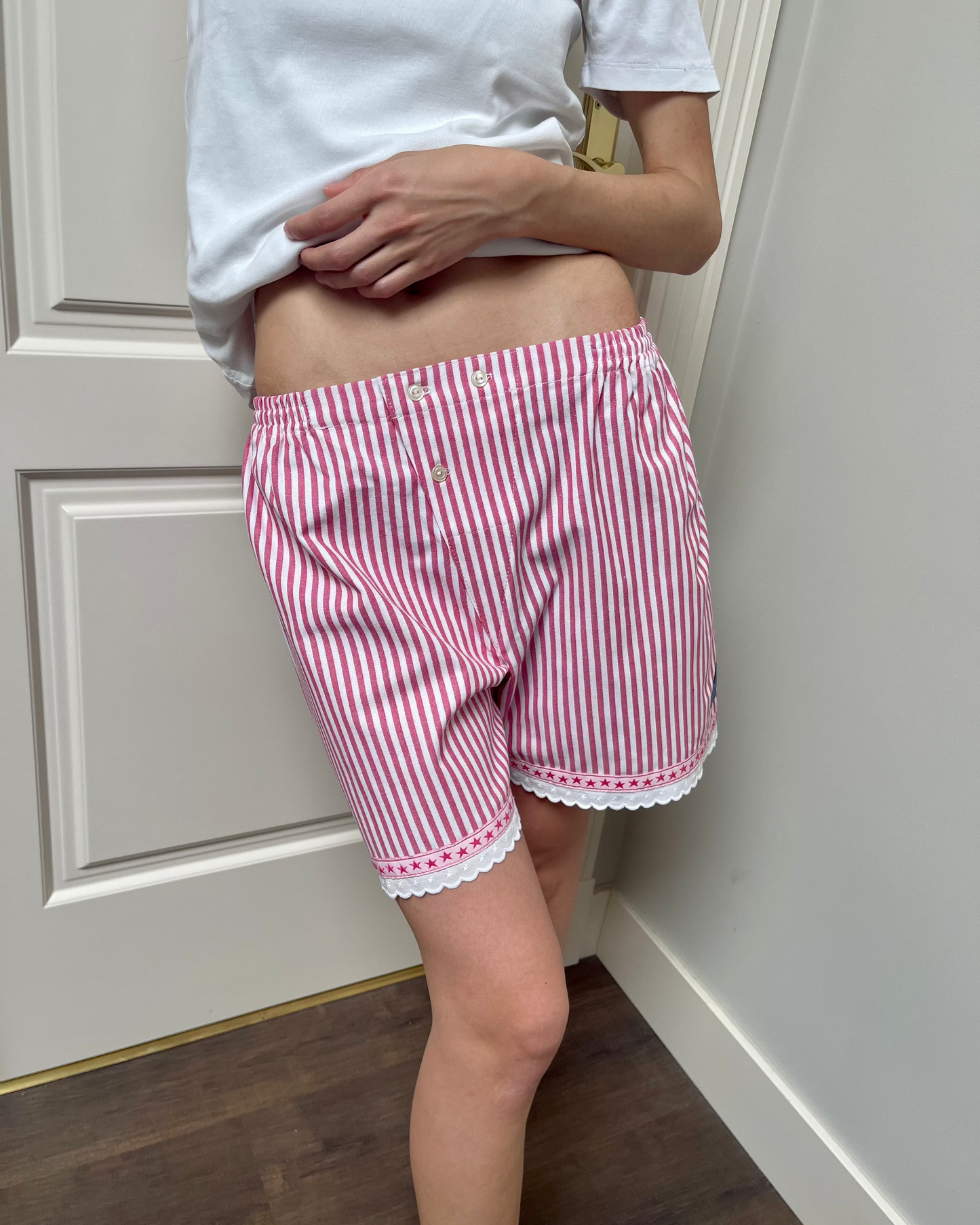 Bardot Striped Fucsia Pants